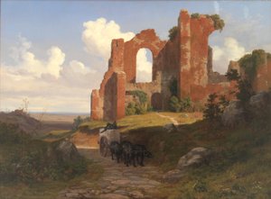 Utsikt över Terme di Caracalla i Rom