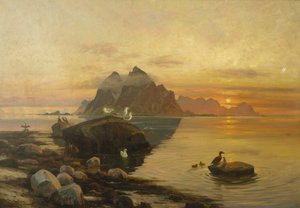 Fågelliv (olja på duk)