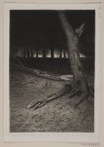 Skogsinteriör. Kväll av Thorvald Niss