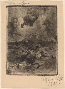 Storm på havet av Thorvald Simeon Niss