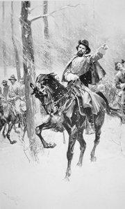 Porträtt av general Nathan Bedford Forrest (litho)