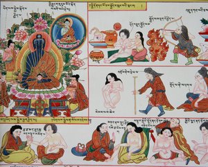 Manuskript om tibetansk medicin (detalj av 389729)