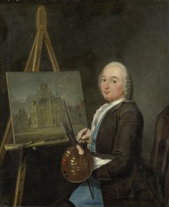 Porträtt av Jan ten Compe, målare och konsthandlare i Amsterdam