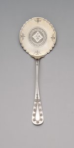 "Daisy" mönster av bovetekakaservering, ca 1875-80 (silver & förgylld) av Tiffany and Company