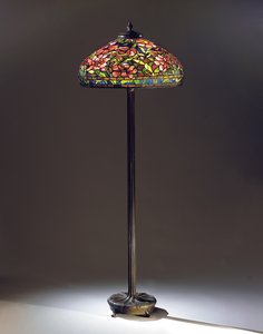 Pion golvlampa, ca 1910 (blyat glas & brons) (se även 2632436)