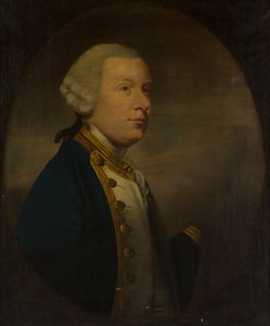 Halvlångt porträtt av amiral Robert Duff av Fetteresso (olja på duk) av Tilly (manner of) Kettle