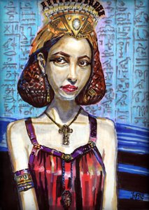 Den majestätiska egyptiska drottningen