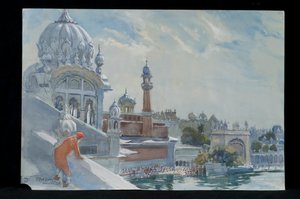 The Refectory, Golden Temple, Amritsar, 2012 (wc på papper)