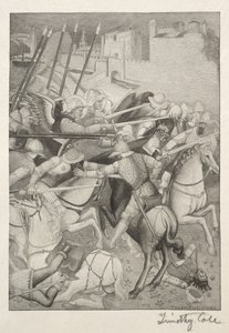 Gamla italienska mästare: Slaget vid St. Efesos mot hedningarna på Sardinien, 1888-1892. av Timothy Cole