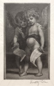 Gamla italienska mästare: Två barnänglar, 1888-1892. av Timothy Cole