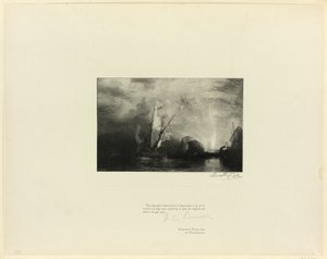 Ulysses hånar Polyphemus, från Old English Masters av Timothy Cole