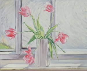 Tulpaner Mot Rörligt Vatten av Timothy Easton