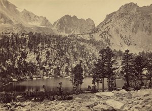 Alpine Lake, i Sierra Nevada, Kalifornien av Timothy H. OSullivan