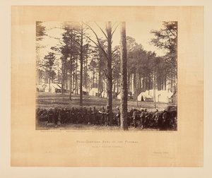 Huvudkvarter Potomacarmén, Brandy Station, Virginia av Timothy H. OSullivan