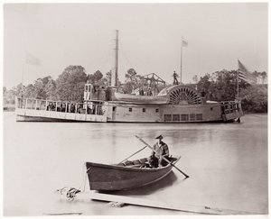 U.S. Gunboat, 1861-65 (albumin silvertryck från glasnegativ)