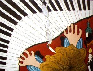 Pianoman, 2001, olja på duk