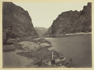 Black Cañon, Coloradofloden, vy ovanför från Camp 7