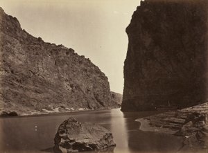 Black Cañon, Coloradofloden, blickar nedåt, nära Camp 7