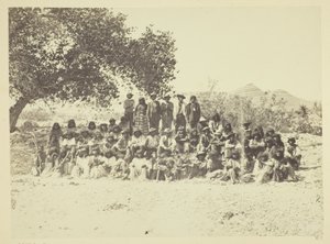 Grupp av Pah-Ute-indianer, Nevada