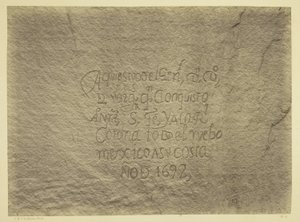Historic Spanish Record of the Conquest, södra sidan av Inscription Rock, N.M. Geographical  Geological Explorations  Surveys West of the 100th Meridian. Expeditionen 1873. -Löjtnant Geo. M. Wheeler, ingenjörskåren, befälhavare. av Timothy O