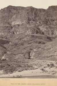 Mur i Grand Canyon, Coloradofloden,1871 (foto) av Timothy O