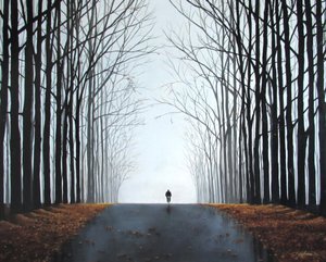 Morning Bike (akryl på duk), 2016 av Tina Palmer