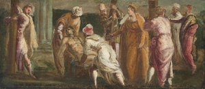 Saint Helen testar det sanna korset av Tintoretto
