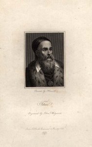 Porträtt av Tizian, graverad av John T. Wedgwood