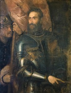 Porträtt av Pier Luigi Farnese av Titian (c.1488 1576)