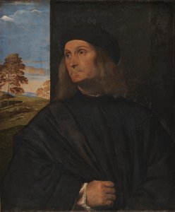 Porträtt av den venetianske målaren Giovanni Bellini? av Tiziano Vecelli