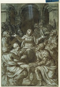 Jungfru Maria med apostlarna i Santo Spirito (