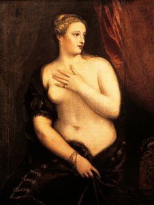 Venus med spegel av Titian (ca 1490-1576), olja på duk