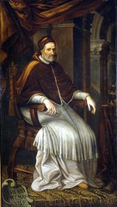 Pius IV (1499 - 1565). Målning av Bizzozzero. Milano, samling av sjukhuset Ca 