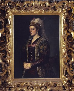 Porträtt av Caterina Coronaro 1542 av Tiziano Vecelli