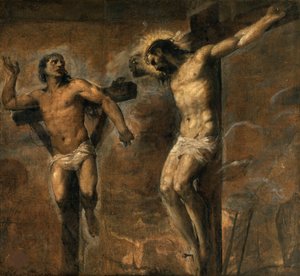 Kristus och den gode tjuven, ca 1565-1570.