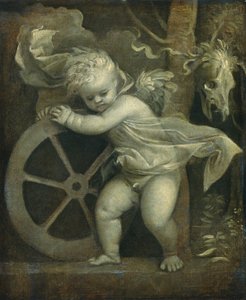 Amor med tidens hjul, ca. 15151520. av Titian