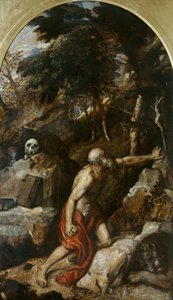 Ångerfulla Saint Hieronymus, ca. 1550. av Titian