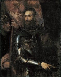 Porträtt av Pier Luigi Farnese 1503-1547 , ca. 1546. av Titian