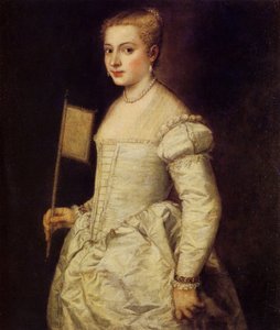 Porträtt av en kvinna i vitt, ca 1561. av Titian