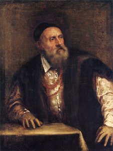 Självporträtt, ca 1550-1562. av Titian