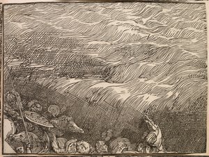 Faraos armés nedsänkning i Röda havet av Titian
