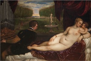 Venus med en organist och Amor, ca 1555.