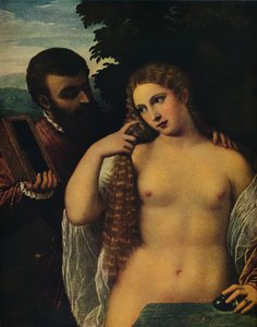 Allegori Alfonso dEste och Laura Dianti, 1500-talet av Tiziano Vecelli