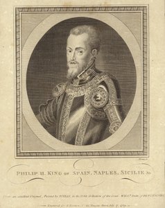 kung Filip II av Spanien av Tiziano Vecelli