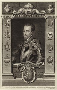 Porträtt av kung Filip II av Spanien av Tiziano Vecelli