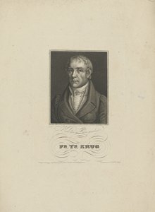 Porträtt av Wilhelm Traugott Krug 1770-1842, 1828-1829. av Tobias Falcke