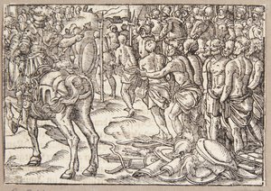 Cincinnatus beordrar Aequians att passera under oket