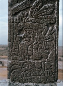 Relief av templet Tlahuizcalpantecuhtli av Toltec Toltec