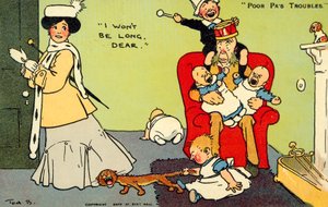 I wont be long Dear (chromolitho) av Tom Browne