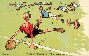 Väl! Det är ett försök. I alla fall. (chromolitho) av Tom Browne